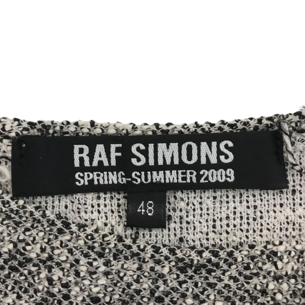 RAF SIMONS A/W グレー ストライプ ベスト 48 RAF SIMONS(ラフシモンズ) 09SSニットベスト グレー サイズ 48