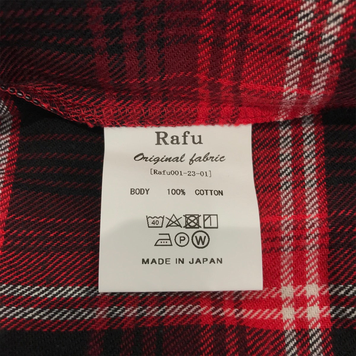 RAFU チェックシャツRafu001 23 01 古着・中古-6枚目のアイテム画像