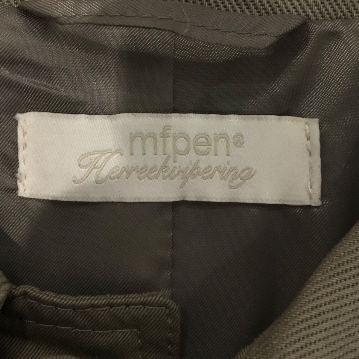 ステンカラーコート【mfpen】 mfpen(エムエフペン) 「INSTALLATION COAT」ステンカラーコート