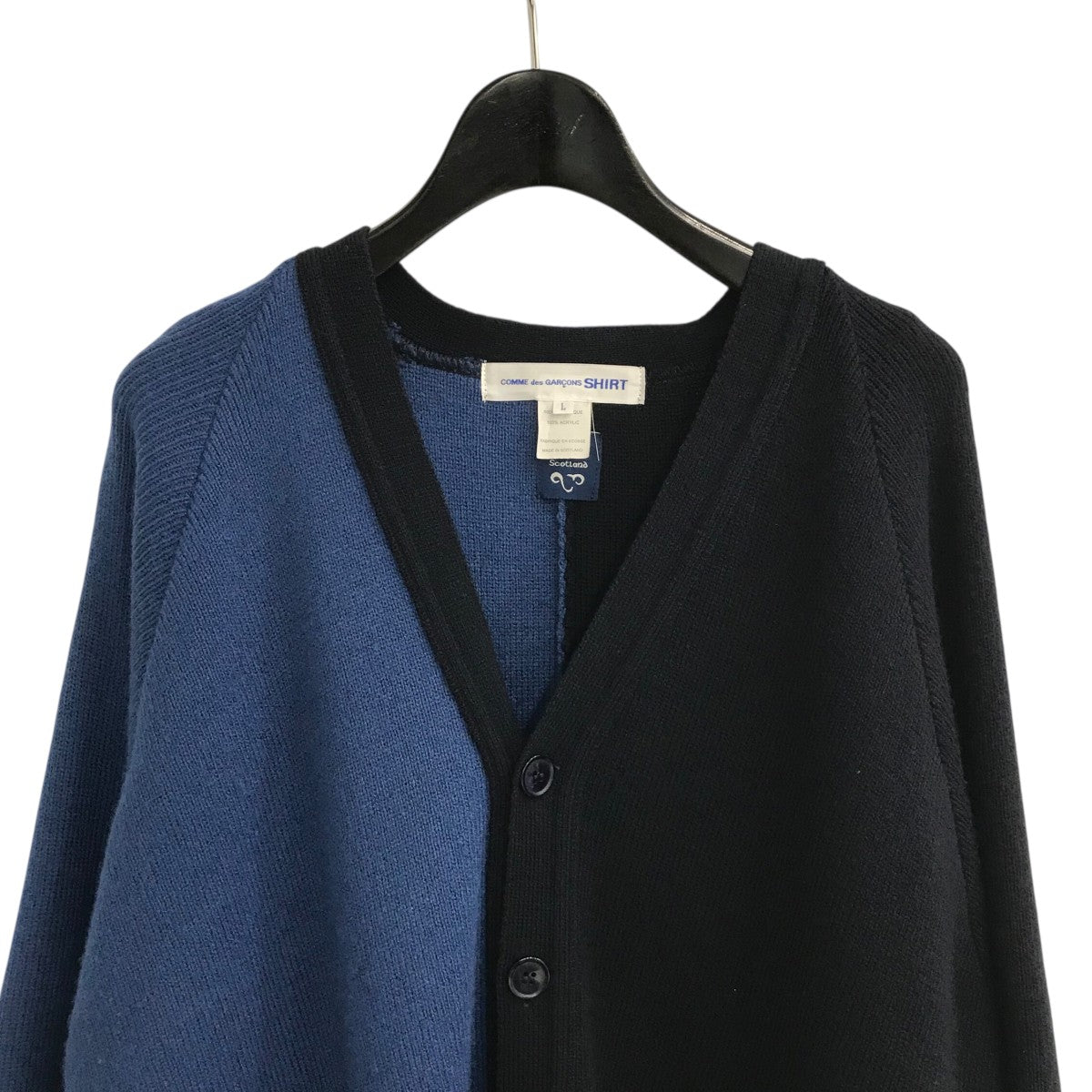 COMME des GARCONS SHIRT×Lochaven of Scotland 2トーンカーディガン