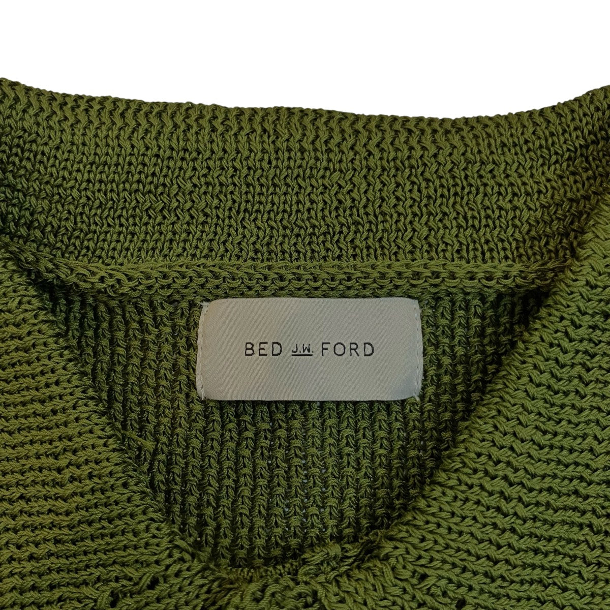 BED J．W． FORD 25SS「Chain Polo Sweater」チェーンニットポロシャツ25SS B KT03 古着・中古-5枚目のアイテム画像