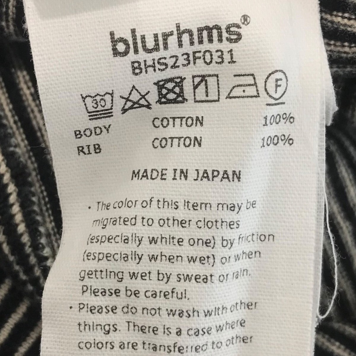blurhms(ブラームス) 23AW「C NAPP Border Baseball Raglan Tee