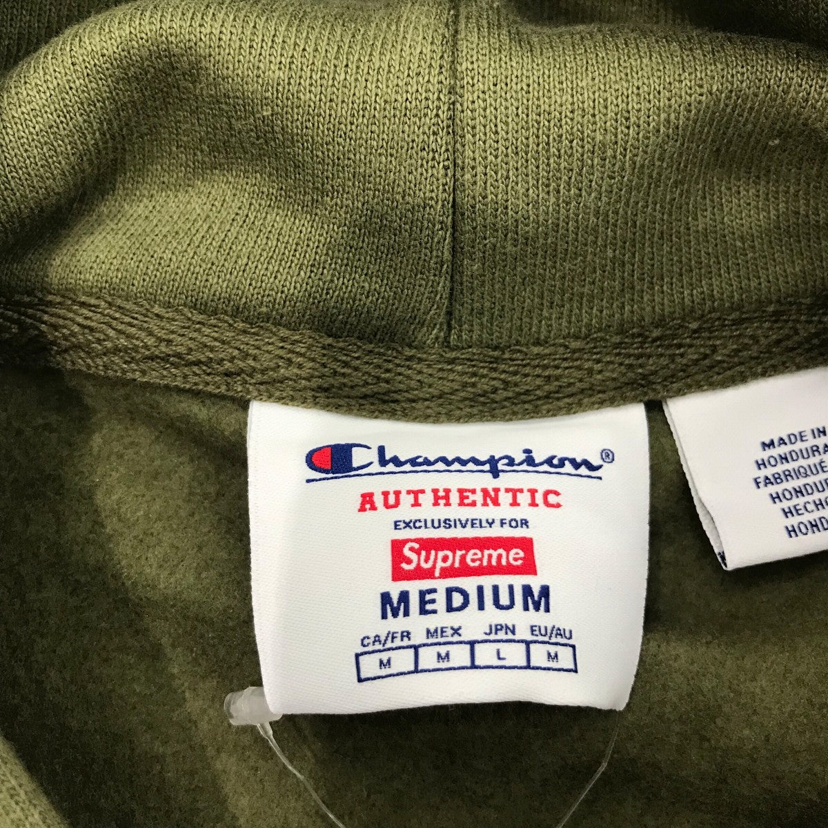 Supreme×Champion 「Hooded Sweatshirt」パーカー オリーブ サイズ M