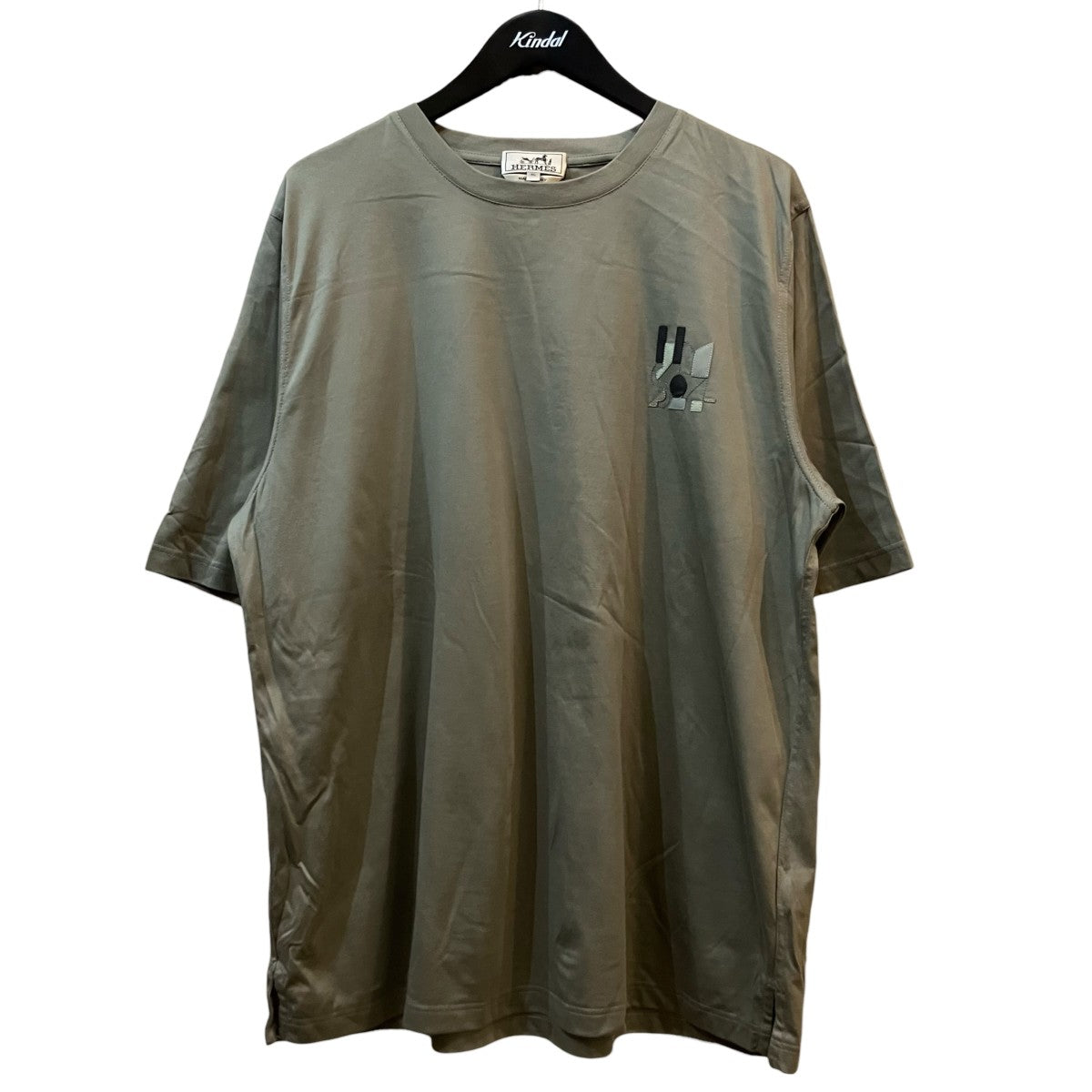 HERMES 24SSレザーパッチTシャツ 古着・中古-1枚目のアイテム画像