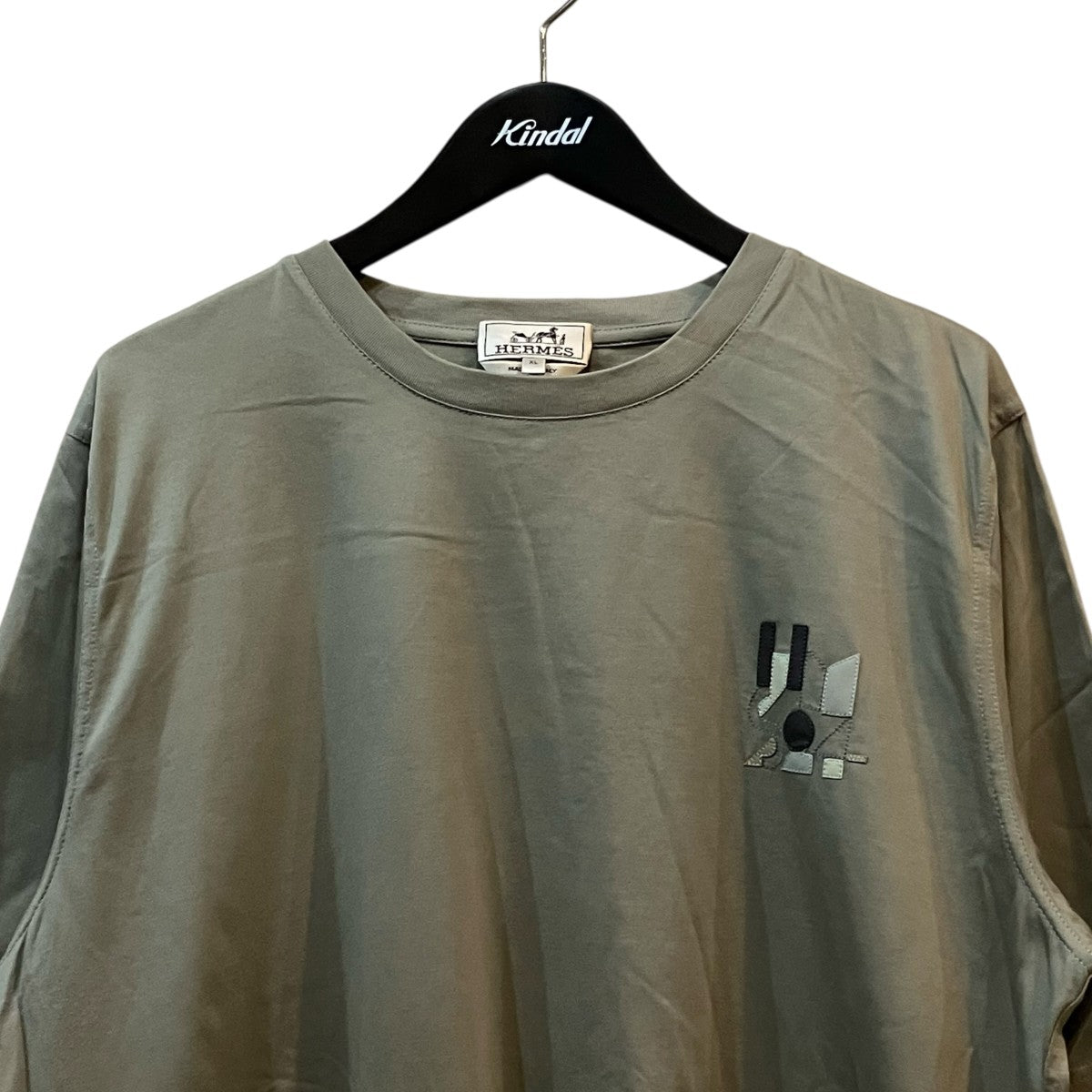 HERMES 24SSレザーパッチTシャツ 古着・中古-3枚目のアイテム画像