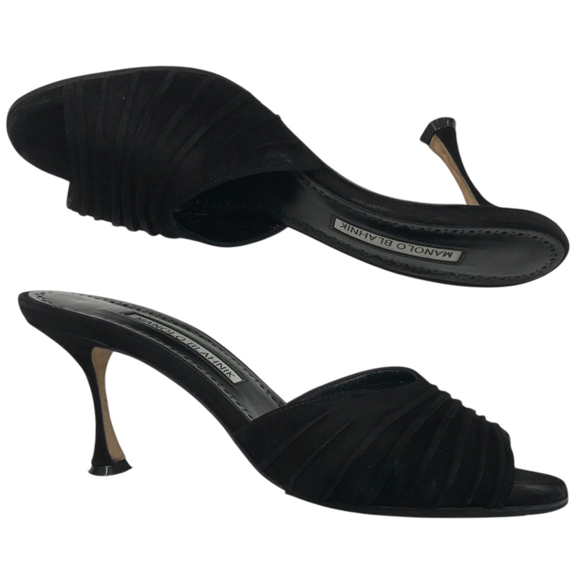 MANOLO BLAHNIK　レザーパンプス　黒　37 Manolo Blahnik | Camparinew 105 patent black pumps | Savannahs