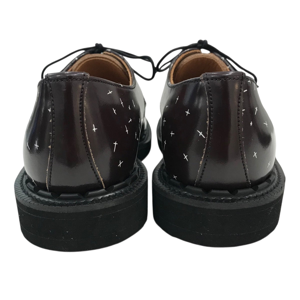 UNDERCOVER×GEORGE COX クロスプリントレザーシューズUC2D4F01