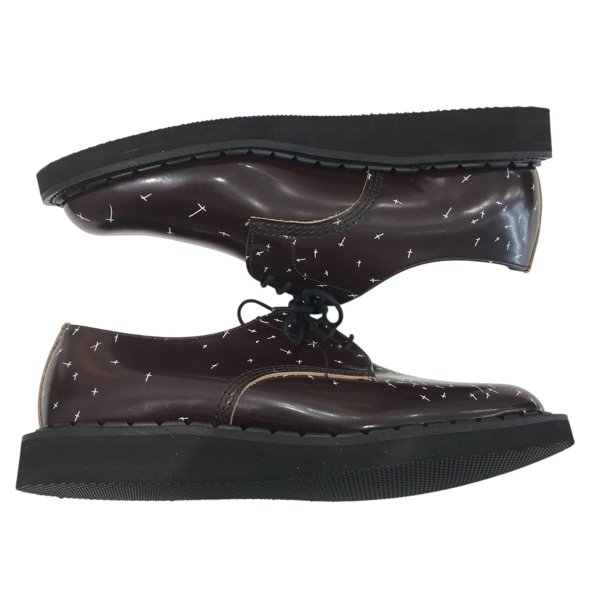 UNDERCOVER×GEORGE COX クロスプリントレザーシューズUC2D4F01