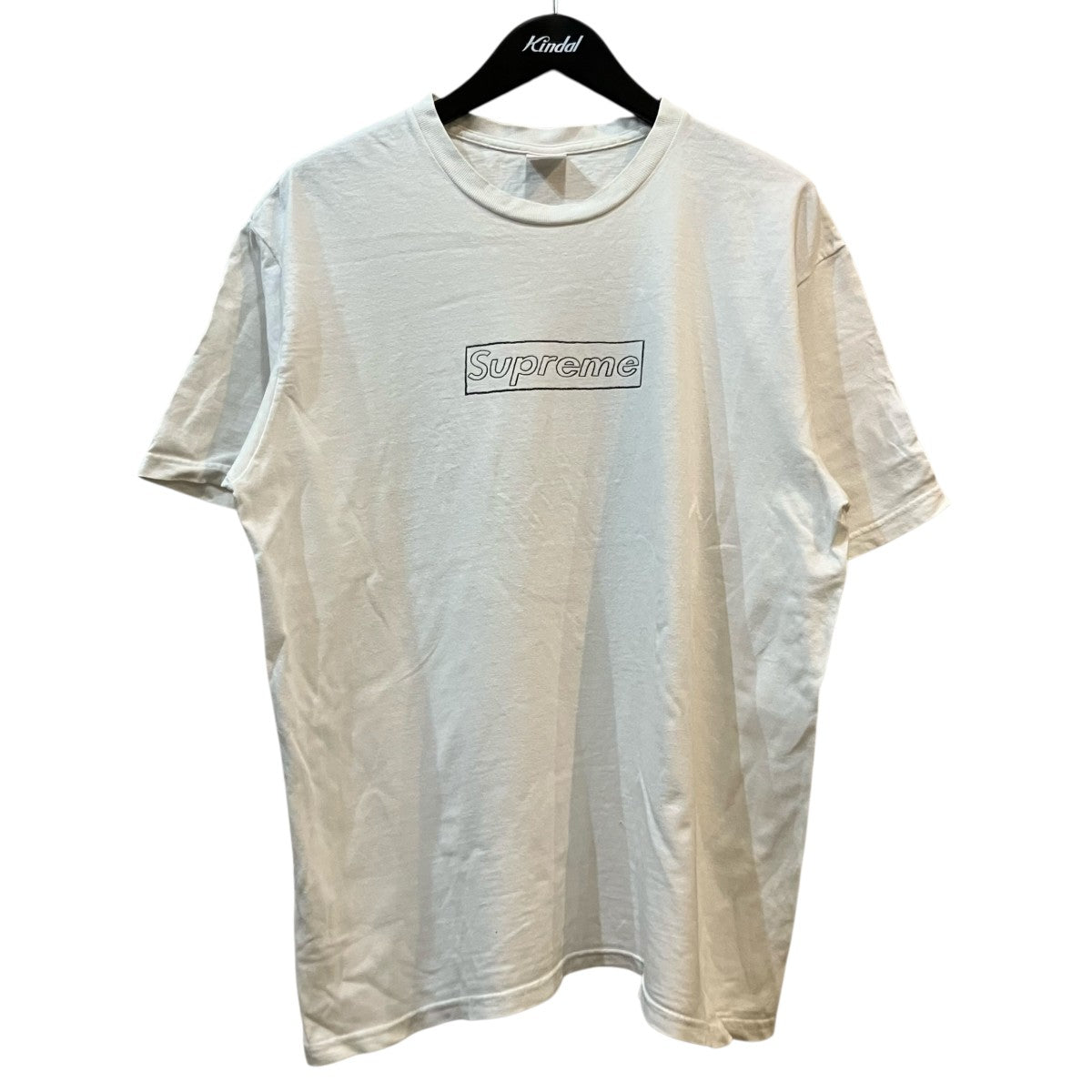 Supreme×KAWS 21SS「KAWS Chalk Logo Tee」ボックスロゴプリントTシャツ 古着・中古-1枚目のアイテム画像