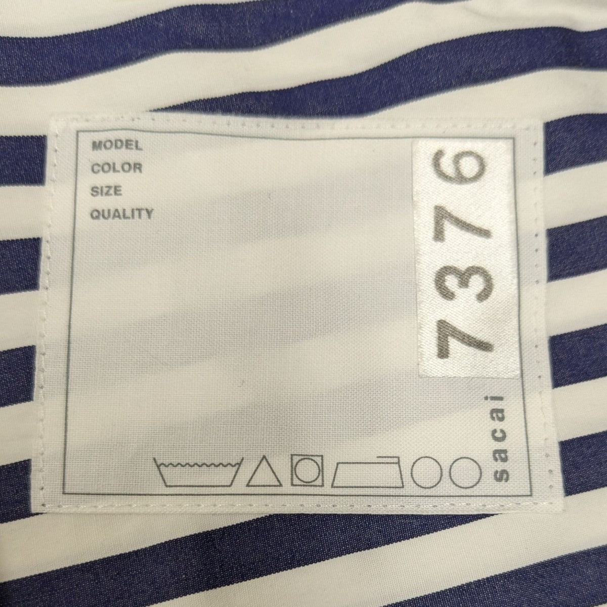 sacai SAMPLE品アシンメトリーワンピース 古着・中古-5枚目のアイテム画像