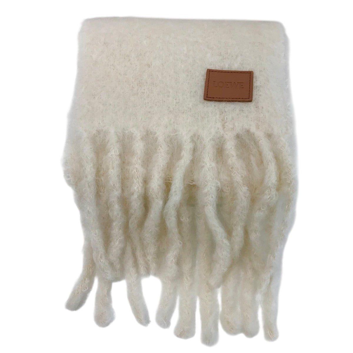 LOEWE ロエベ　マフラー　白 LOEWE ホワイトマフラー loewe マフラー ホワイト ロエベマフラー