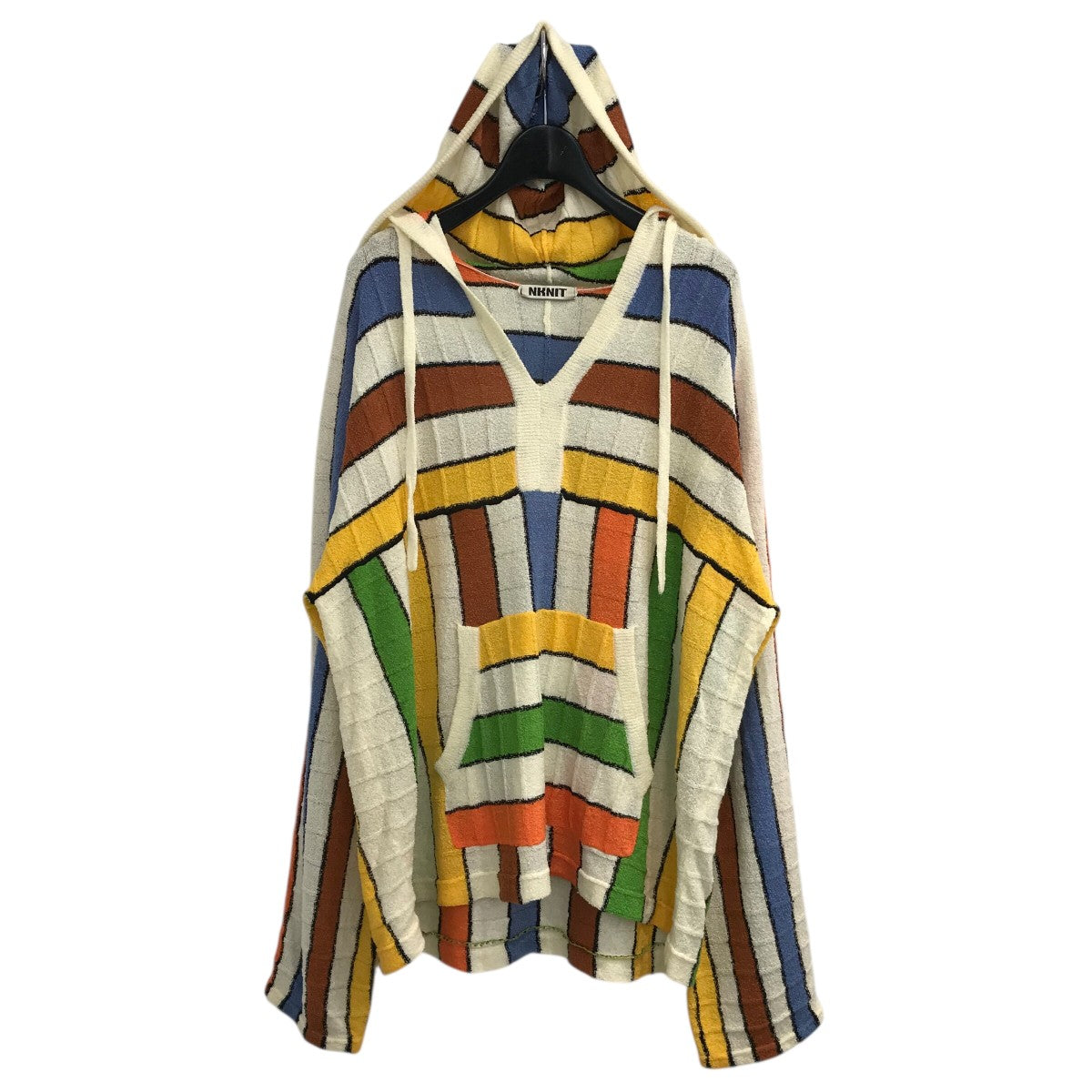 NKINT(エヌニット) 「stripe knit towel hoodie」ニットパーカー
