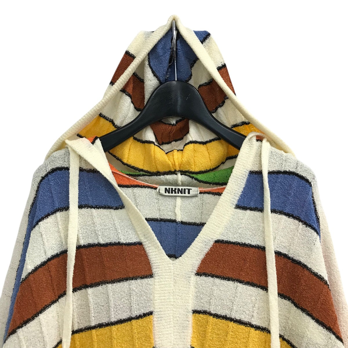 NKINT(エヌニット) 「stripe knit towel hoodie」ニットパーカー