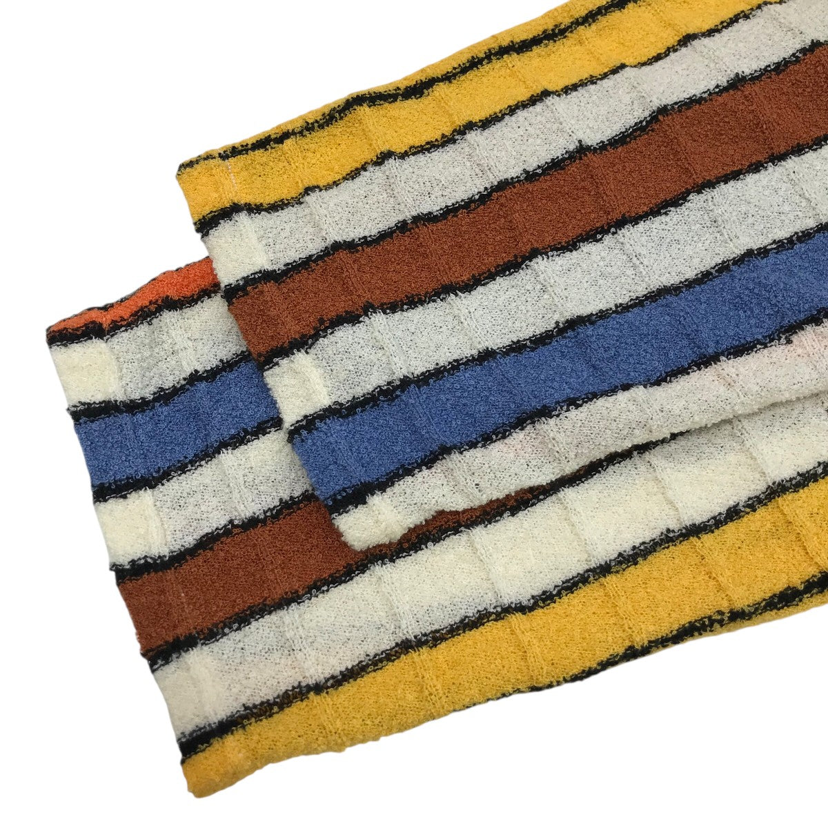 NKINT(エヌニット) 「stripe knit towel hoodie」ニットパーカー