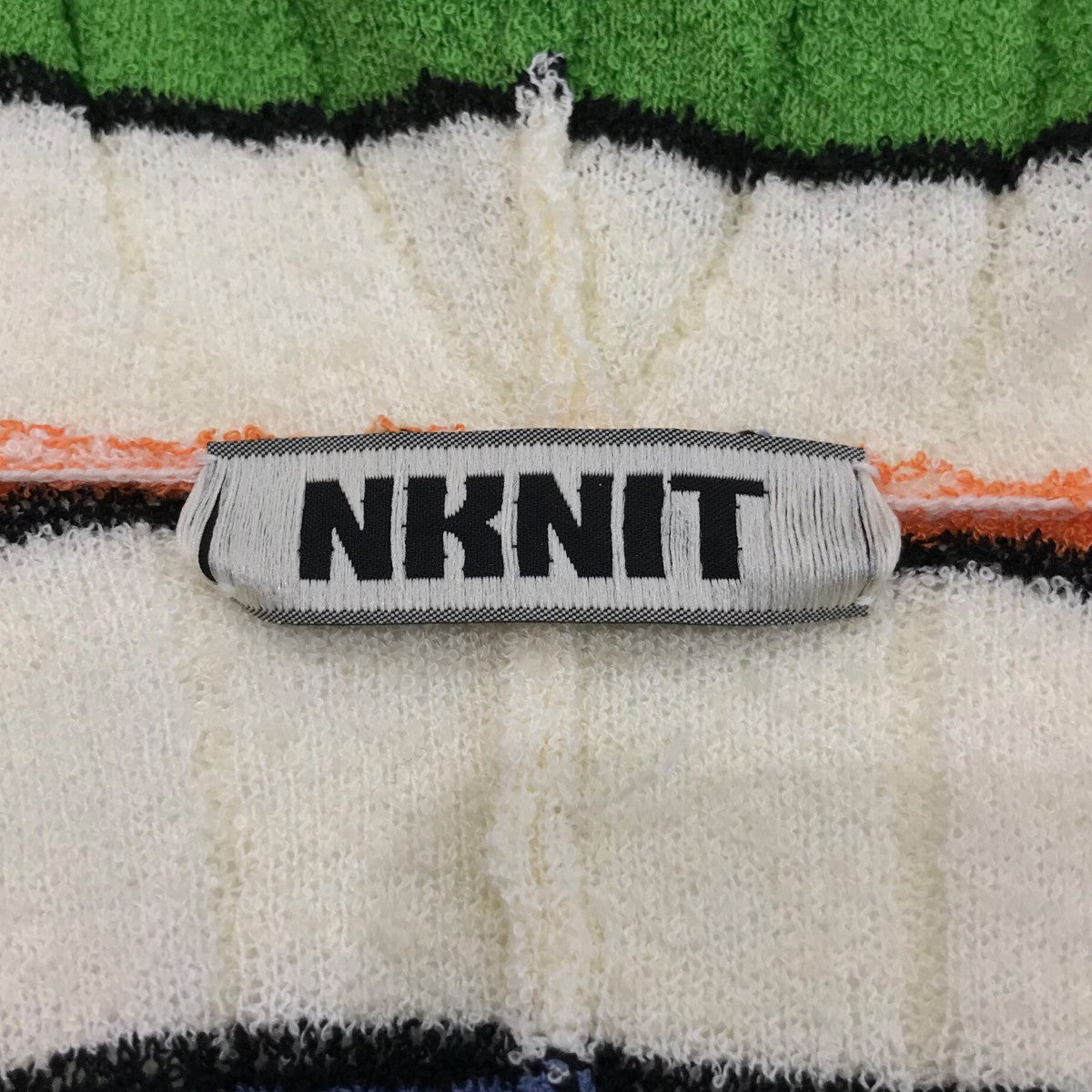 NKNIT ンニット　stripe knit towel hoodie NKNIT ンニットstripe knit towel hoodie