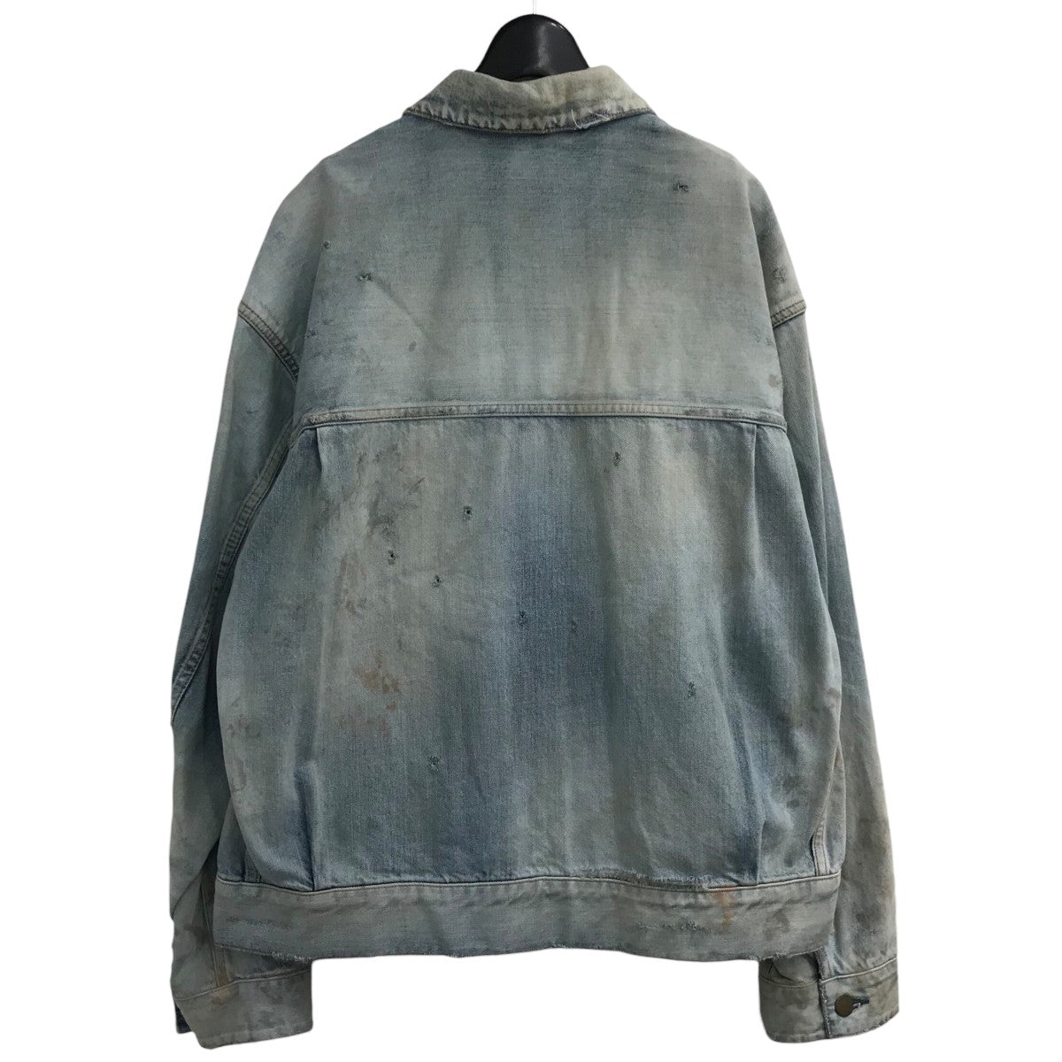 24SS ANCELLM アンセルム ダメージ カバーオール シャツ ジャケット ANCELLM(アンセルム) 24AW AGING DENIM SHIRT JACKET デニム