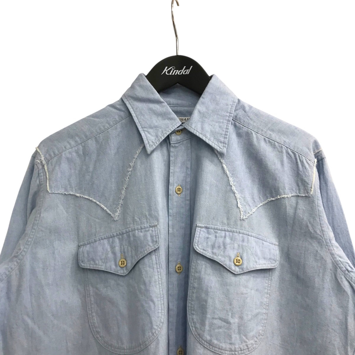 MAATEE＆SONS 25SS「WESTERN LIGHT OZ SHAMBRAY」ウエスタンシャンブレーシャツMT5103 0606A 古着・中古-3枚目のアイテム画像