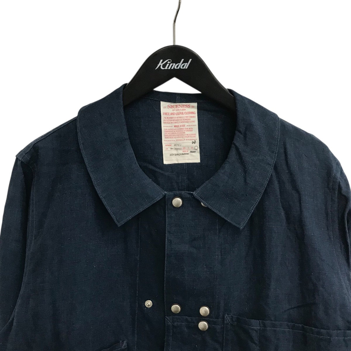 NICENESS 24SS「PETE．I」ダブルカバーオールNN1101B13 古着・中古-3枚目のアイテム画像