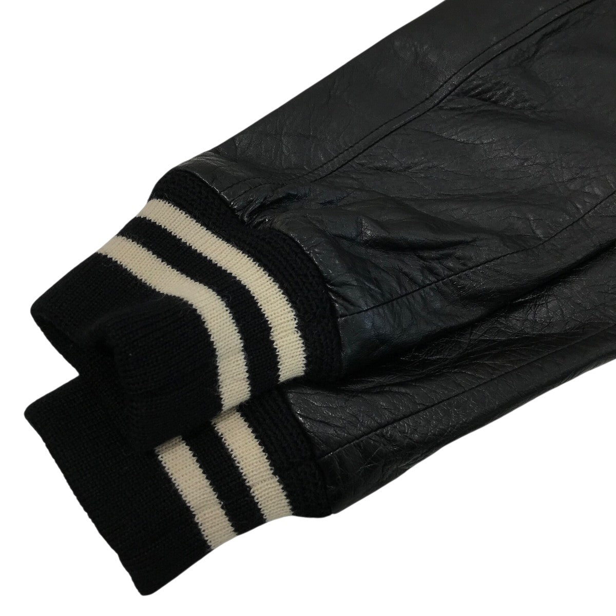 SAINT LAURENT サンローラン テディ ジャケット レザー 52 サンローラン テディジャケット オールレザー - メルカリ