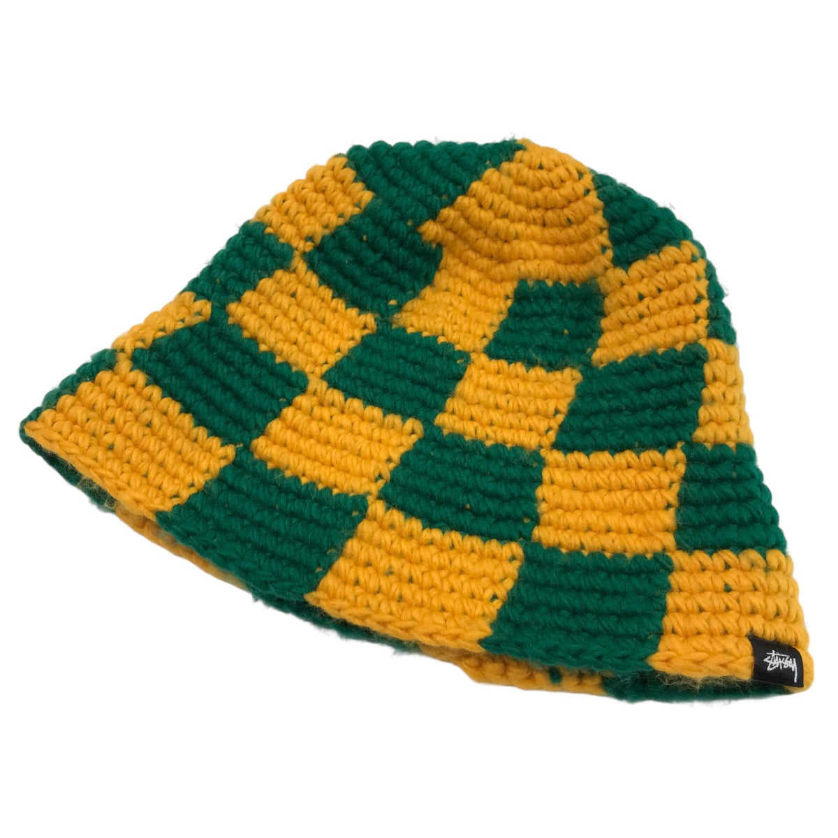 STUSSY BUCKET HAT CHECKER KNIT クラッシャーハット Checker Knit Bucket Hat