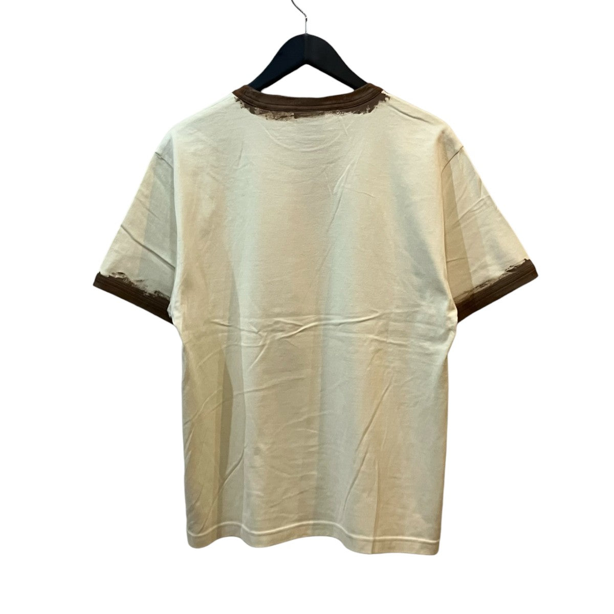 RICE NINE TEN 「HAND PRINT RINGER TEE」プリントリンガーTシャツ 古着・中古-2枚目のアイテム画像
