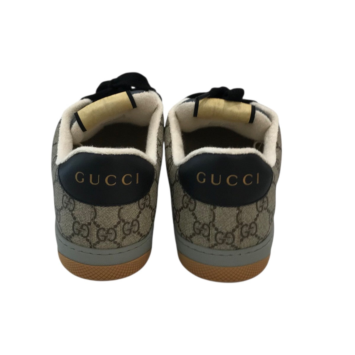 美品★グッチ　スニーカー　ベルクロ　GGキャンバス　サイズ7 GUCCI グッチ GG柄スニーカー レザー×キャンバス ベルクロ