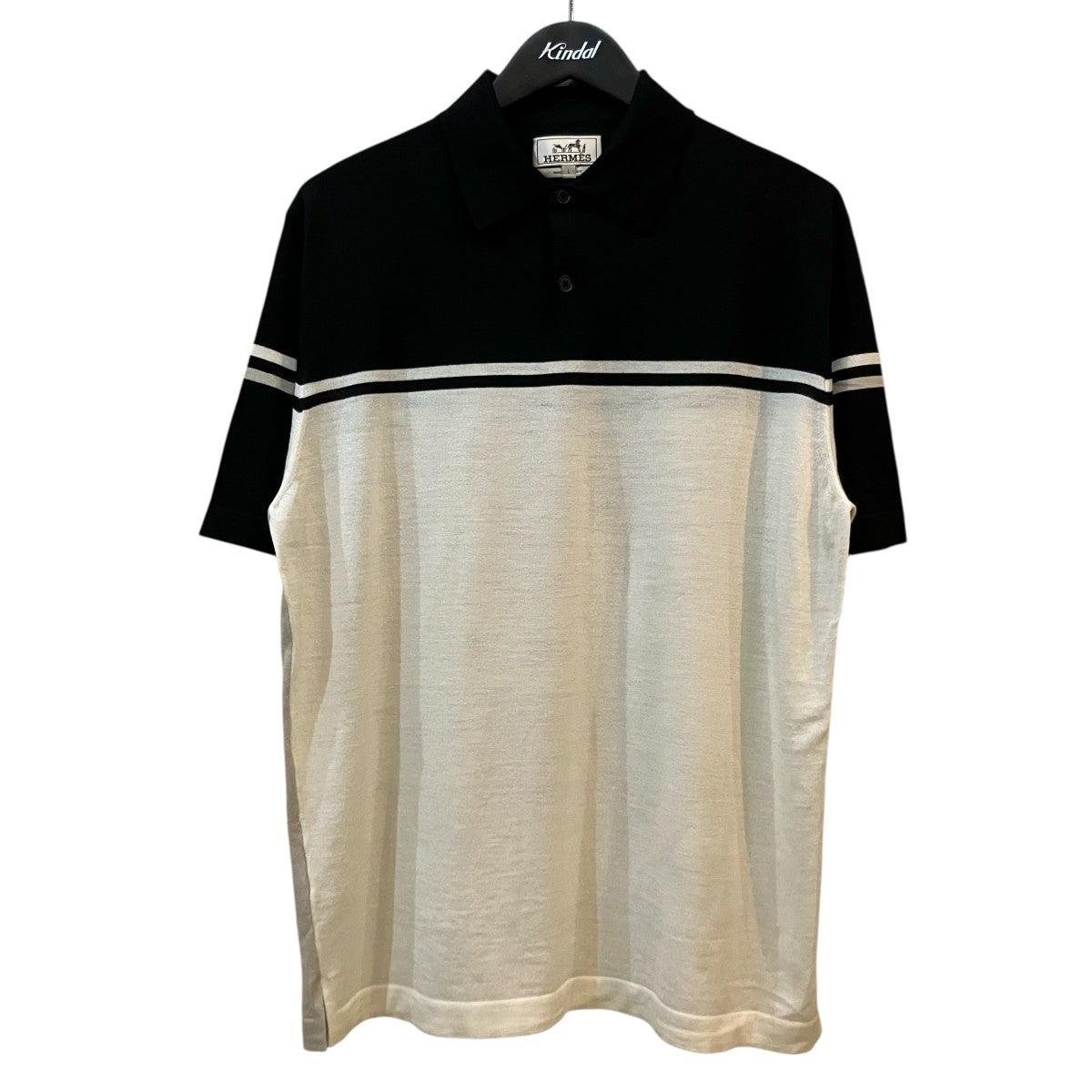 HERMES ニットポロシャツ 古着・中古-1枚目のアイテム画像