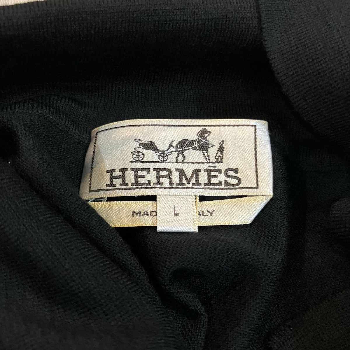 HERMES ニットポロシャツ 古着・中古-5枚目のアイテム画像