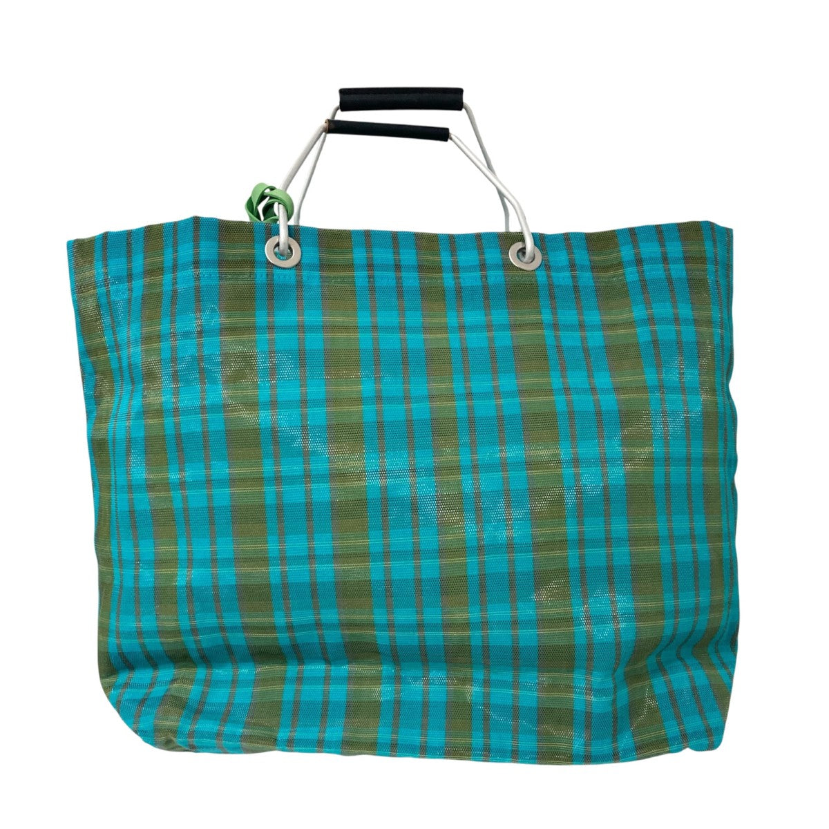 MARNI(マルニ) フラワーカフェチェックメッシュトートバッグ