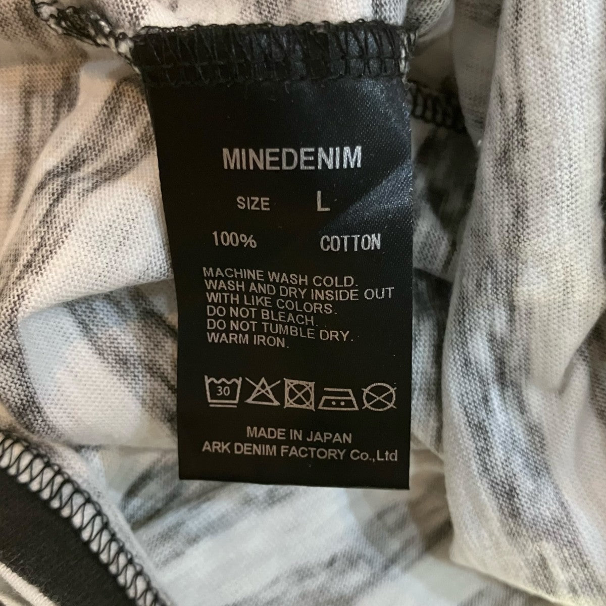 MINEDENIM 「Hazy Border T-SHIRT」ボーダーTシャツ2206600107L2 古着・中古-6枚目のアイテム画像