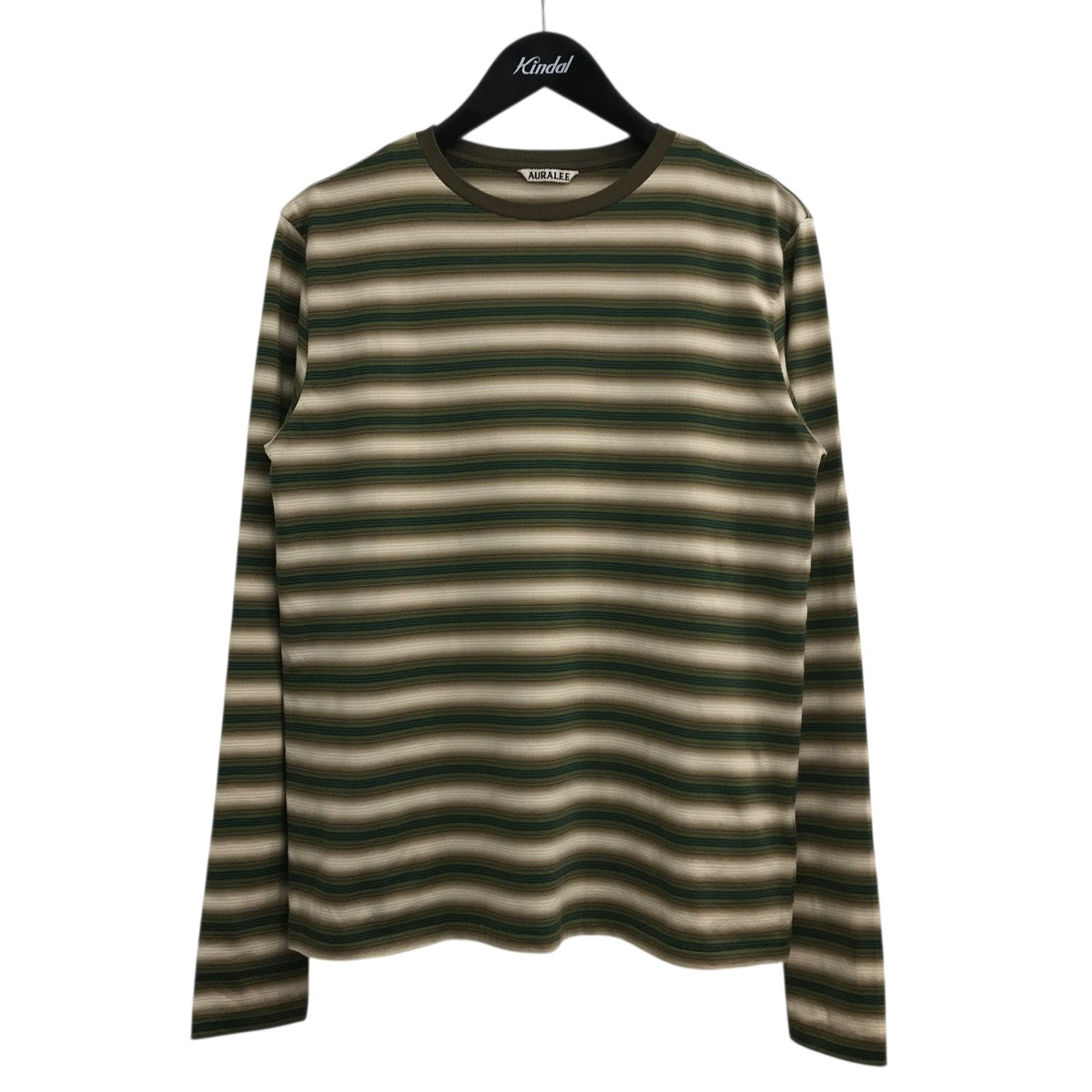 AURALEE◆Tシャツ/3/ウール/GRN/A9ST02WW AURALEE(オーラリー) 25AW「GRADIENT STRIPE JERSEY L S