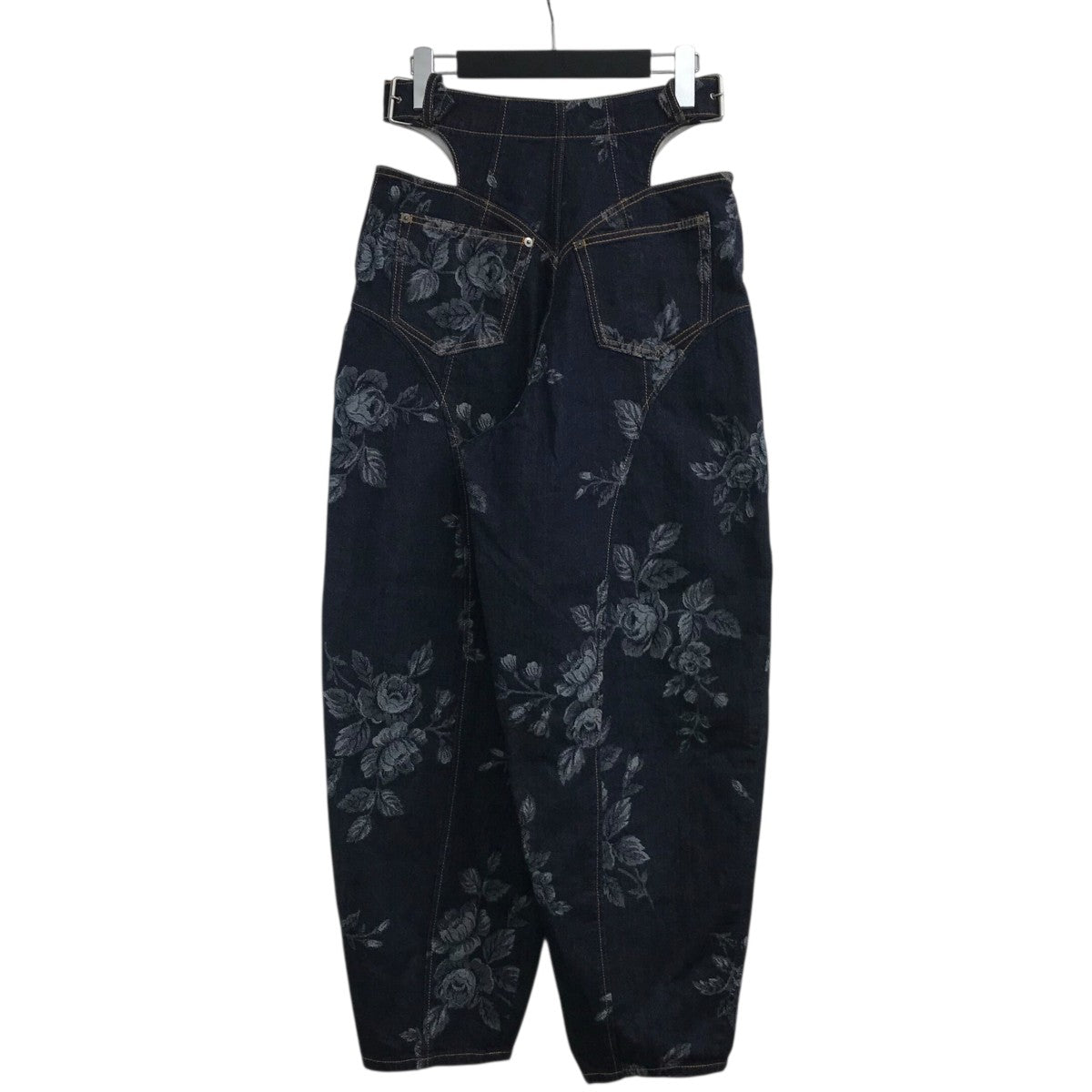 「ROSE DENIM HIGH WAIST JEANS」ローズプリントデニムパンツFTC252 0606