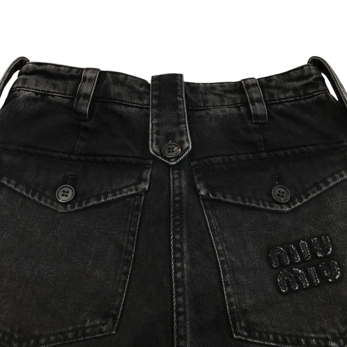 MIU MIU(ミュウミュウ) デニムカーゴパンツGWP461 GWP461 ブラック