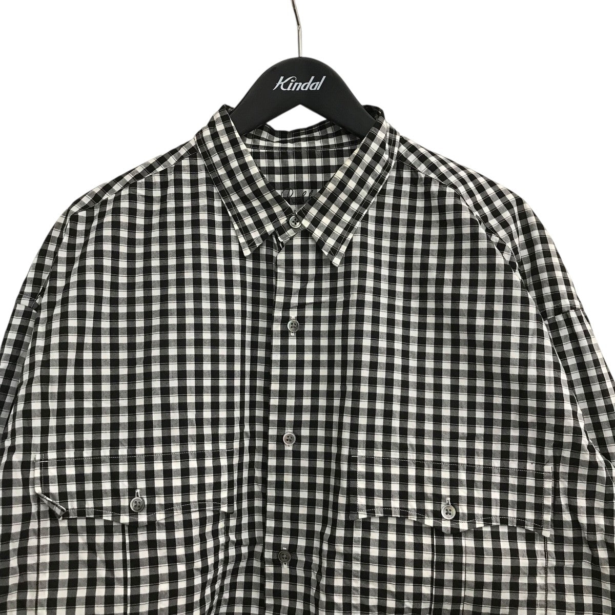 Porter Classic ギンガムチェックロールアップシャツ 古着・中古-3枚目のアイテム画像