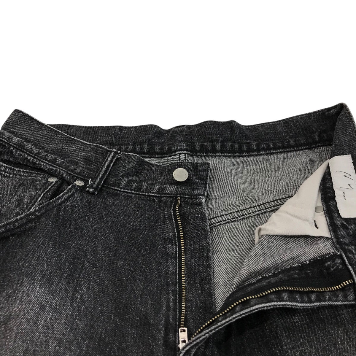 ANCELLM タペルドデニムパンツ ブラック サイズ1 SELVEDGE TAPERED 5P BLACK DENIM PANTS – ANCELLM