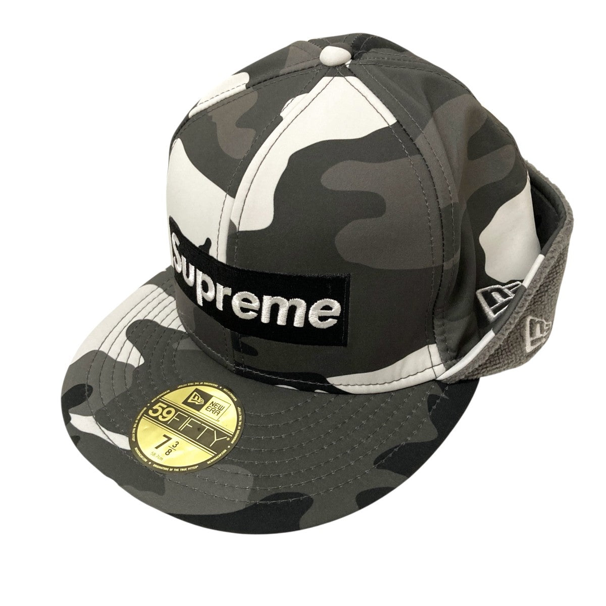 Supreme×New Era 20AWWINDSTOPPER Earflap Box Logo New Eraスノーカモ