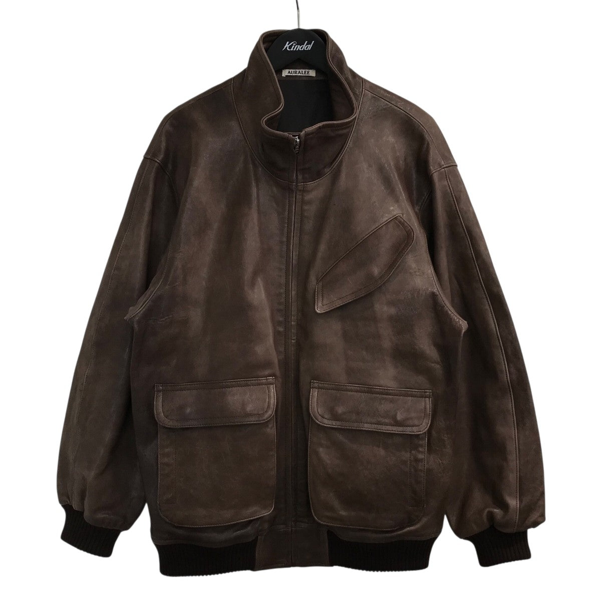 AURALEE(オーラリー) 「HEAVY LAMB LEATHER ZIP BLOUSON」レザー