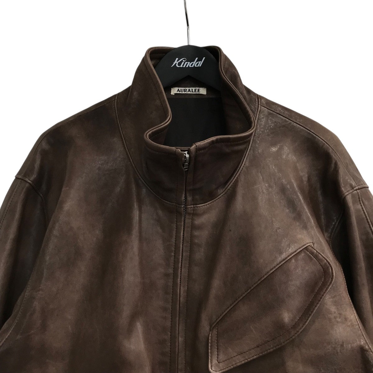 AURALEE(オーラリー) 「HEAVY LAMB LEATHER ZIP BLOUSON」レザー