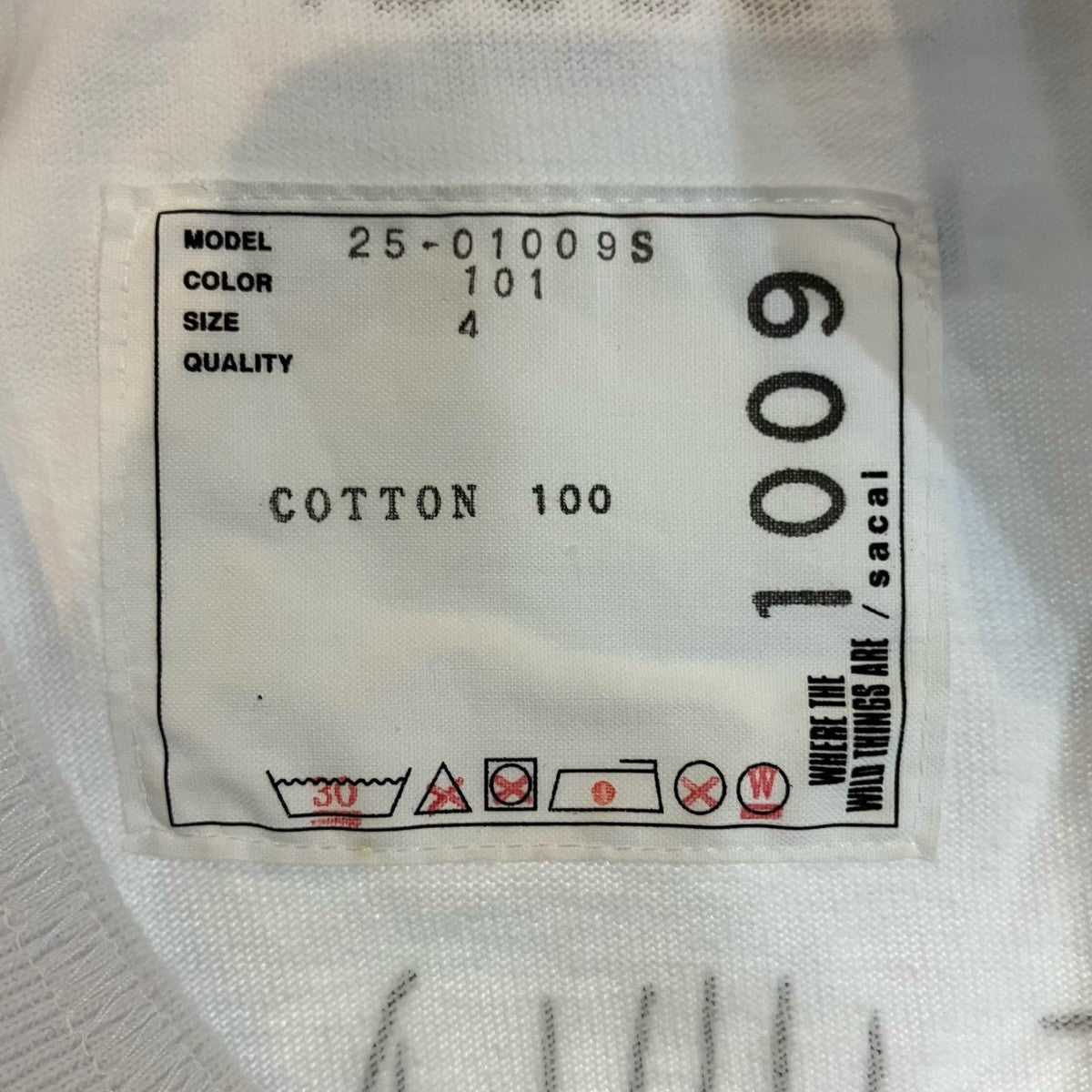 sacai プリントTシャツ2501009S 古着・中古-5枚目のアイテム画像