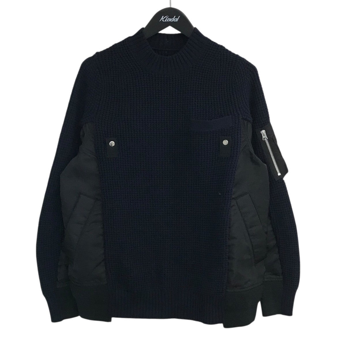 sacai(サカイ) MA-1ドッキングニットSCM031 SCM031 ネイビー サイズ 1