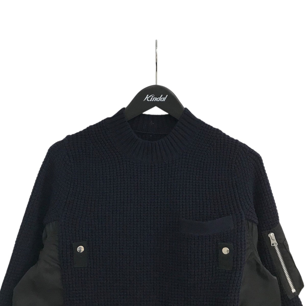 sacai(サカイ) MA-1ドッキングニットSCM031 SCM031 ネイビー サイズ 1