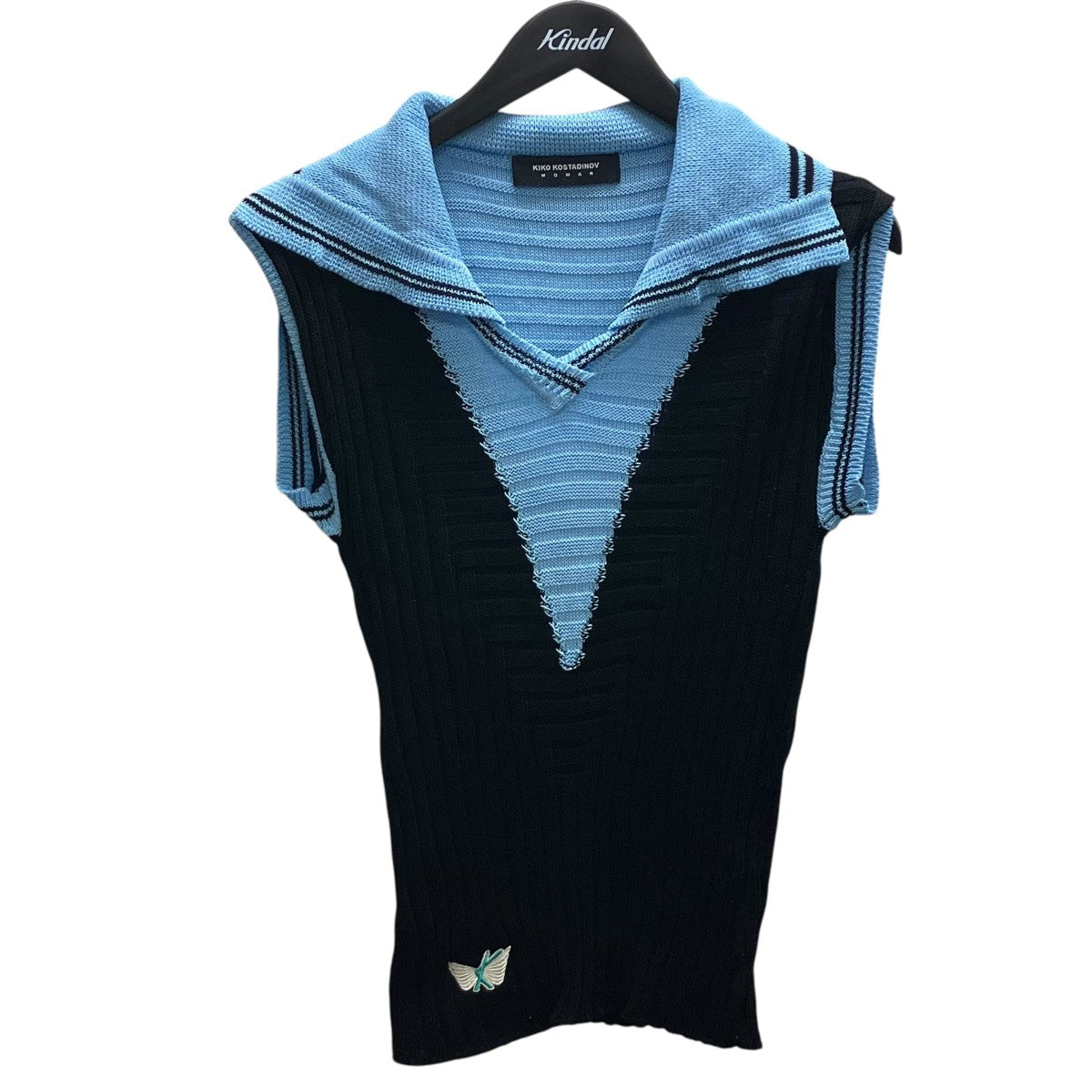 Kiko Kostadinov Quimby Sleeveless Knit Poloノースリーブセーラーカラーニット 古着・中古-1枚目のアイテム画像
