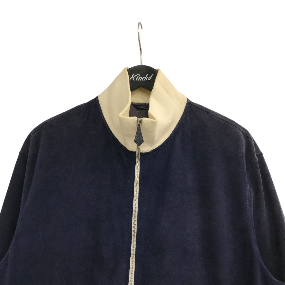 HERMES(エルメス) トナカイレザージップアップジャケット ネイビー