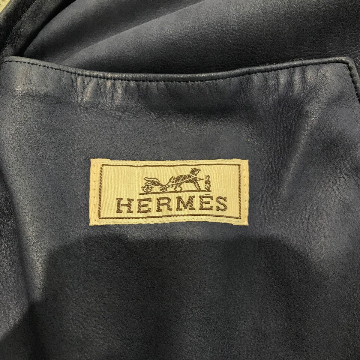 HERMES トナカイレザージップアップジャケット 古着・中古-6枚目のアイテム画像