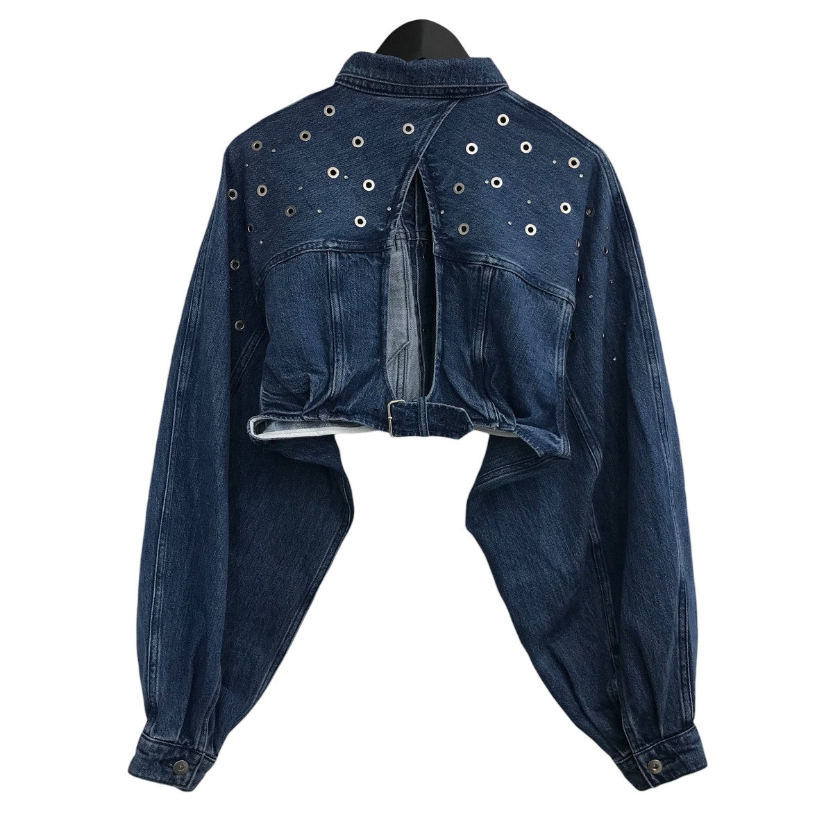 「ORGANIC COTTON DENIM SHORT JACKET WITH STUDS」ハトメデザインショート丈デニムジャケットFTC252 0209