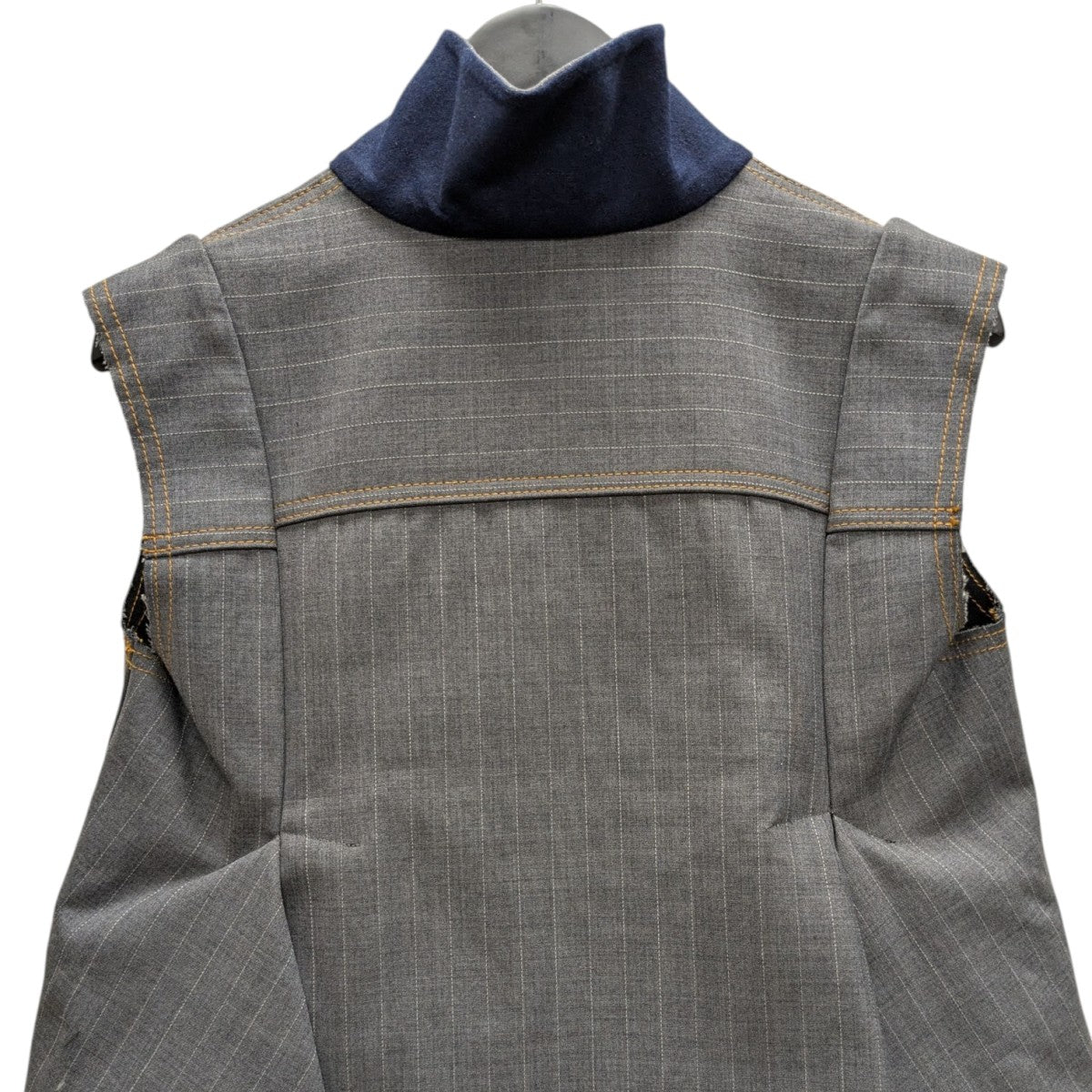 (お値下げ】sacai ベスト付きコート sacai(サカイ) コントラストパネルAライントレンチコート 22