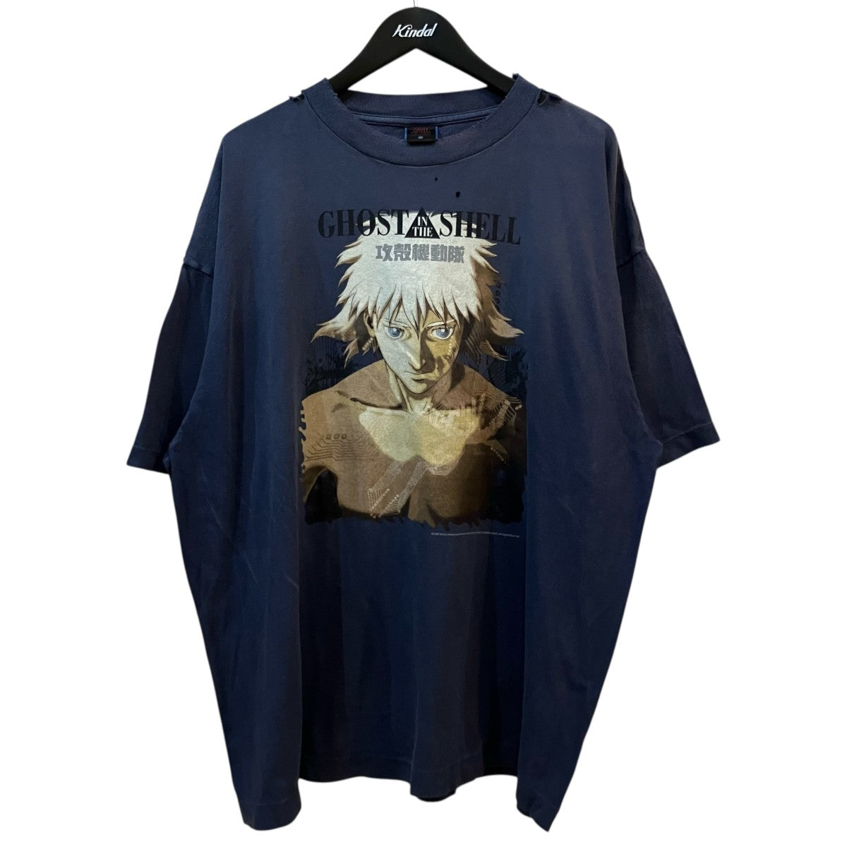 SAINT MICHAEL 「GS SS TEE GST IN THE S」ヴィンテージ加工プリントTシャツSM HR8 0000 C07 古着・中古-1枚目のアイテム画像