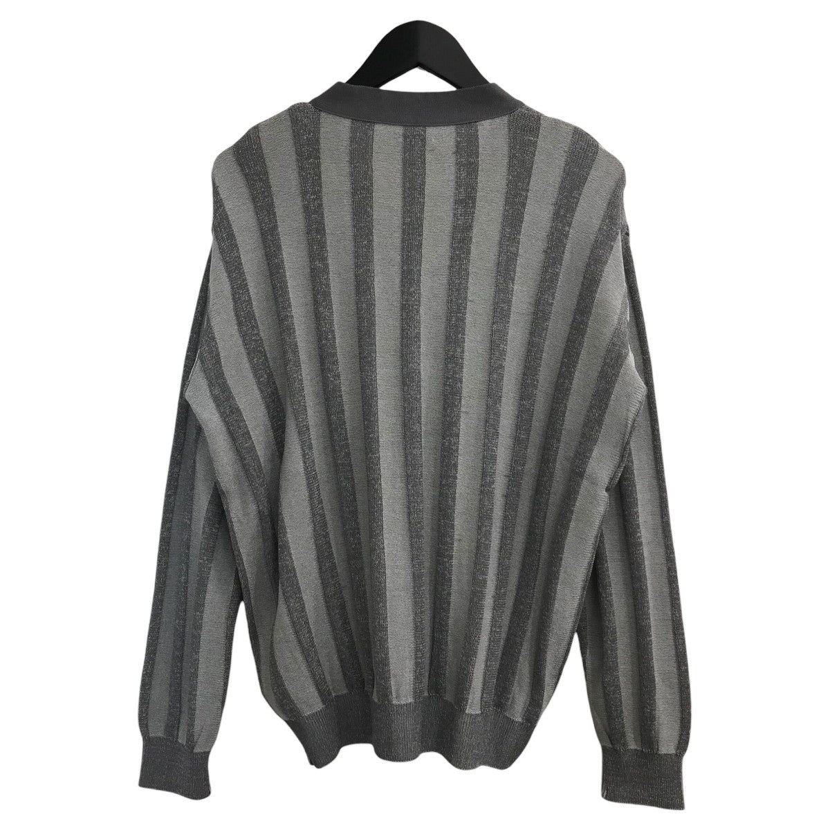 「PLATED CARDIGAN」ストライプカーディガン23FW ASL KT01