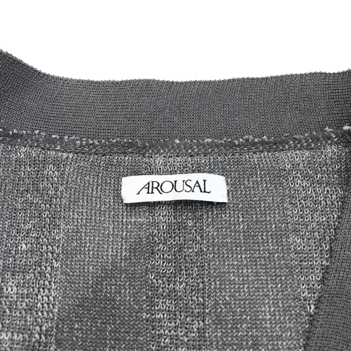 「PLATED CARDIGAN」ストライプカーディガン23FW ASL KT01