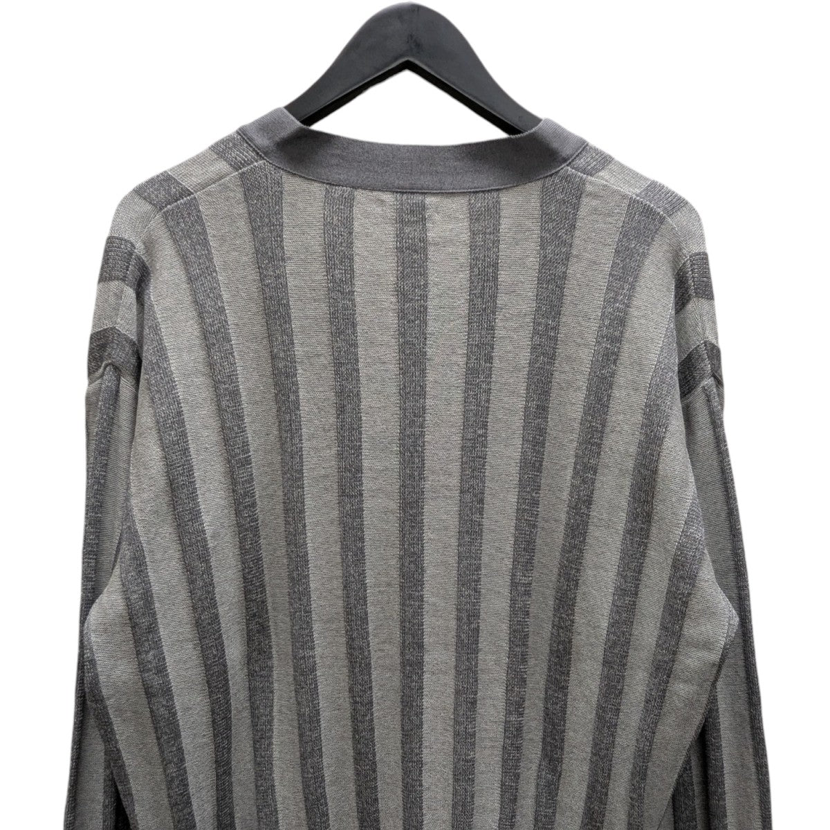 PLATED CARDIGAN ストライプカーディガン